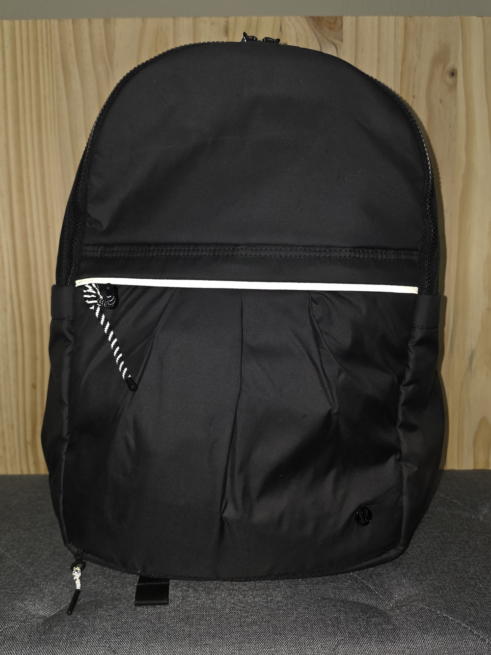 lululemon athletica Black Backpack with White Trim